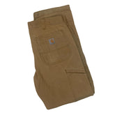 Vintage 90s distressed worn Carhartt double knee beige heavy cotton canvas duck weave workwear carpe